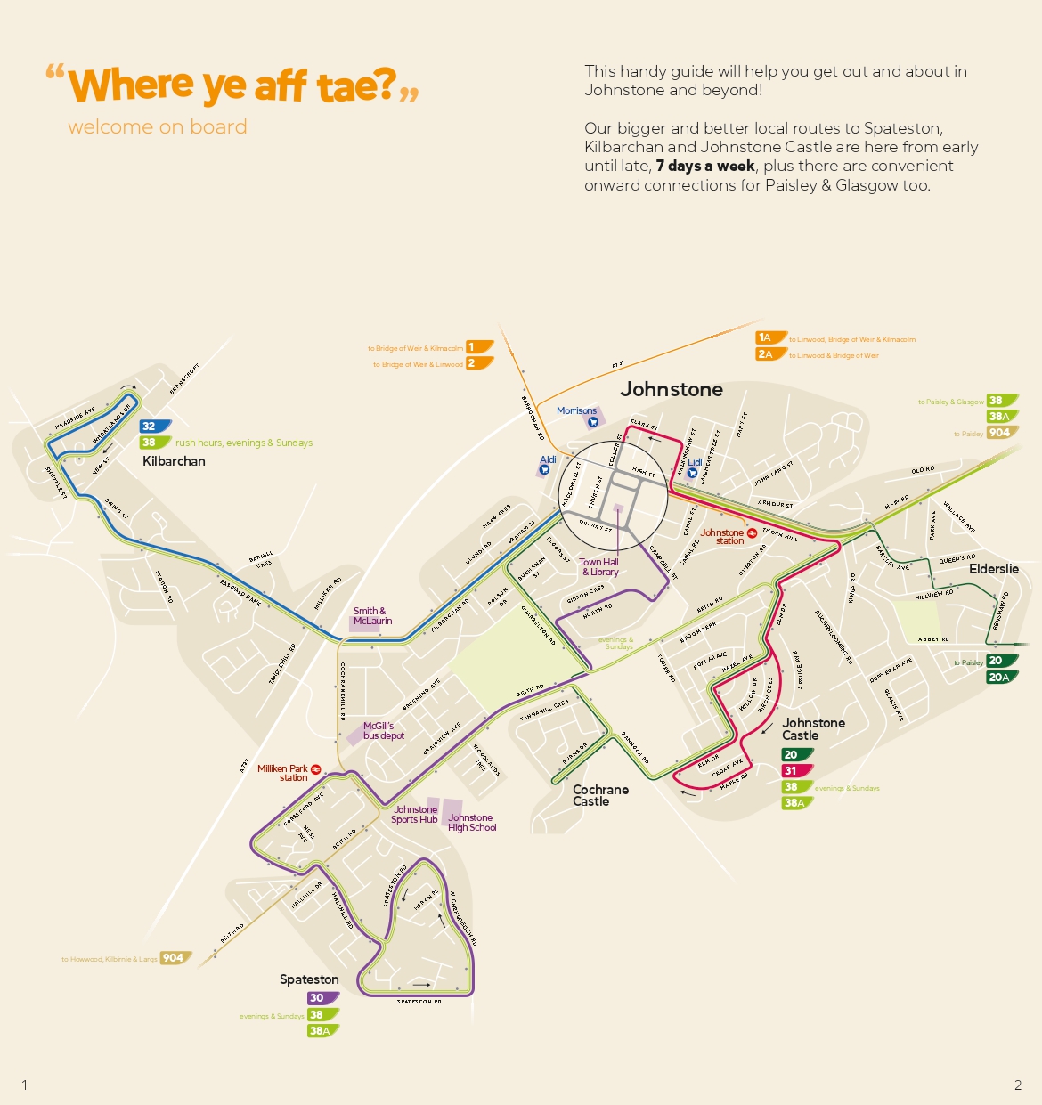 New Timetables for Johnstone from 22nd April McGill's Buses